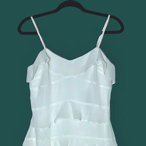 NWT Lulus Terrifically Trendy White Tiered Ruffled Mini Dress, Size XS - Picture 7 of 15